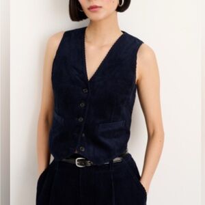 Alex Mill Sloane Corduroy Vest in Navy